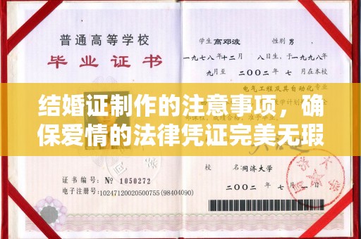 隰县结婚证制作的注意事项，确保爱情的法律凭证完美无瑕